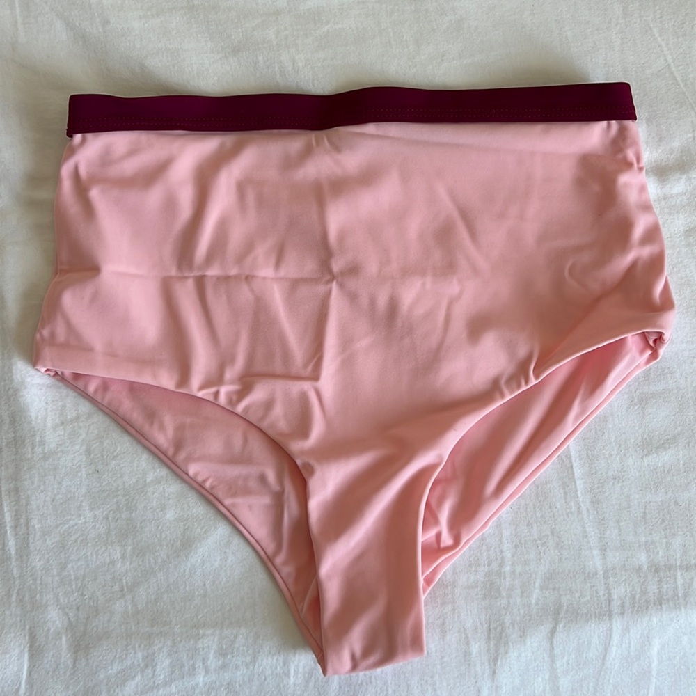 NEW with tags Puntamar high waisted pink purple bikini bottom swimsuit medium